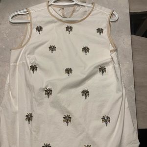 J. Crew Jewel Embellished Sleeveless Blouse